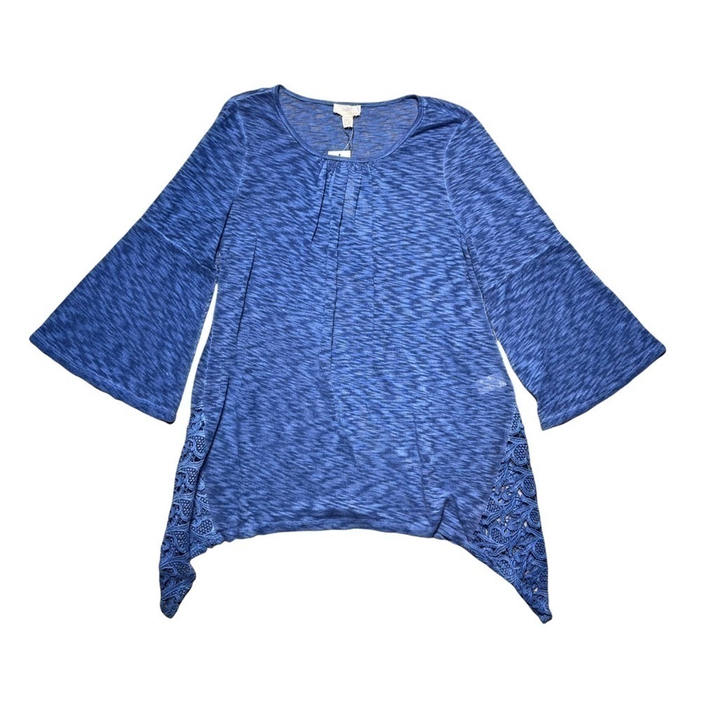 Cupio Blue Stage Long Bell Sleeve Lightweight Sweater XL